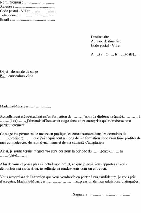 Exemple de modèles de demande de stage en format word doc à télécharger gratuitement. Exemple de lettre demande de stage en entreprise dans le ...