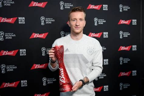 Marco Reus Of Germany Poses With His Man Of The Match Trophy Following The 2018 Fifa World Cup