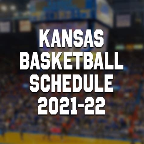 Ku Basketball Printable Schedule