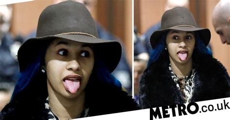 Cardi B Sticks Out Tongue At Court Hearing For Assault Amid Split From