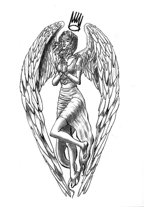 Top 128 Angel Tattoo Drawings