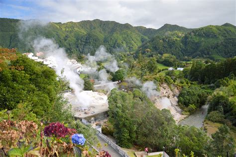 Furnas Azores Portugal The Village The Crater Lake And The Hot