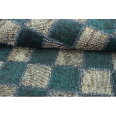 Mehrere verbringen viel zeit darin wegen seiner angenehmen magische kraft und seiner gemütlichen atmosphäre. Patchwork Teppich Grün Braun in 150x100 (1001-167146 ...