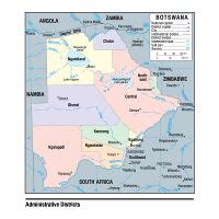 Grande Detallado Mapa De Administrativas Divisiones De Botswana