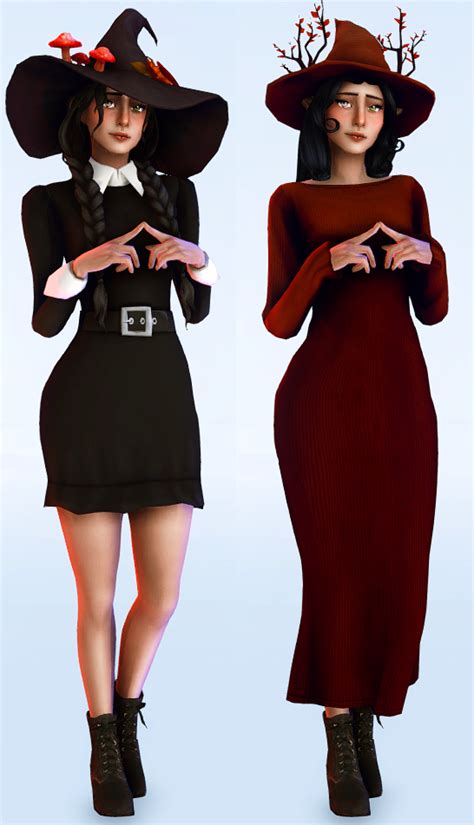 Witch Hair Witch Dress Witch Outfit Sims 4 Cas Sims Cc Magic