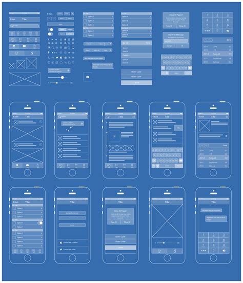 Ios7 Clear Iphone Graffletopia App Design Layout Wireframe