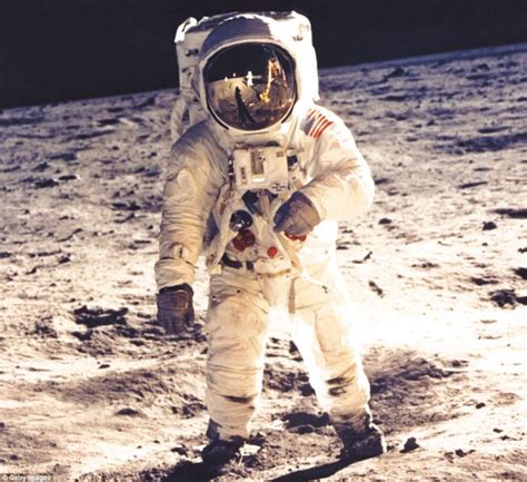Walking On The Moon The Image Of Edwin Buzz Aldrin Standing On The