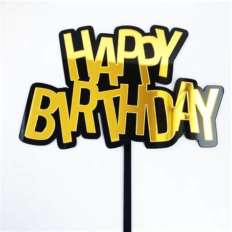 Happy Birthday Cake Topper Hobbies Toys Stationary Craft Occasions Party Supplies On