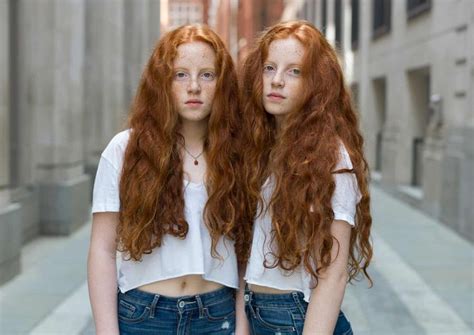 the powerful connections of twins in pictures beautiful redhead red hair hair color unique