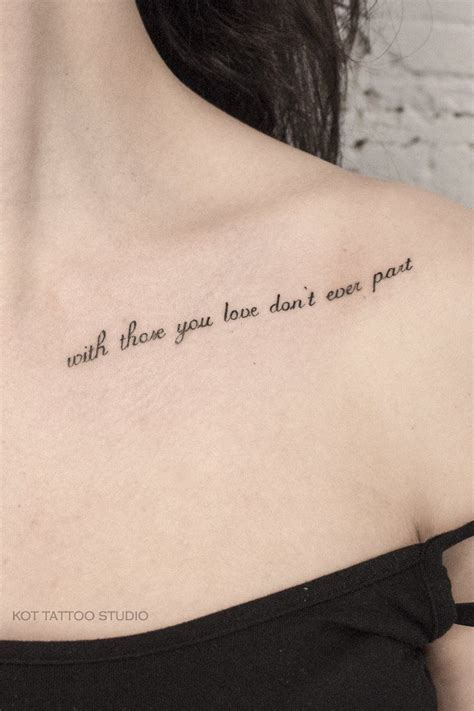 Женская татуировка на ключице про любовь tattoodesign tattooflash