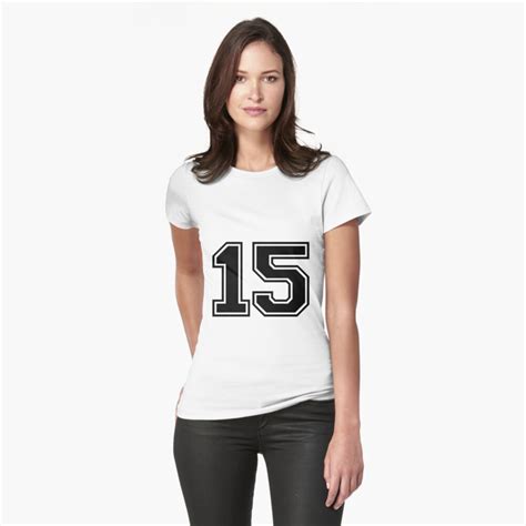Varsity Team Sports Uniform Number 15 Black T Shirt By Riplmedia