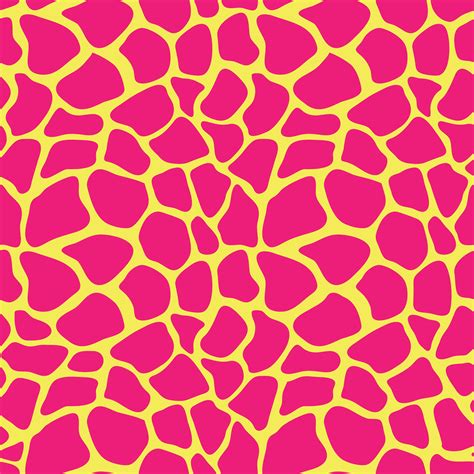 Abstract Colorful Animal Print Seamless Vector Pattern With Giraffe