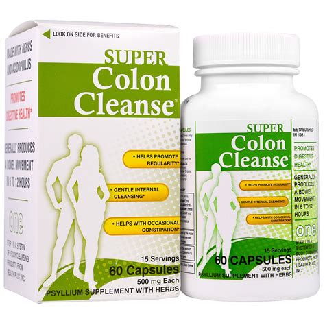 The company says colon cleanse helps you maintain bowel. Health Plus Inc., Super Colon Cleanse, 500 mg, 60 Capsules ...