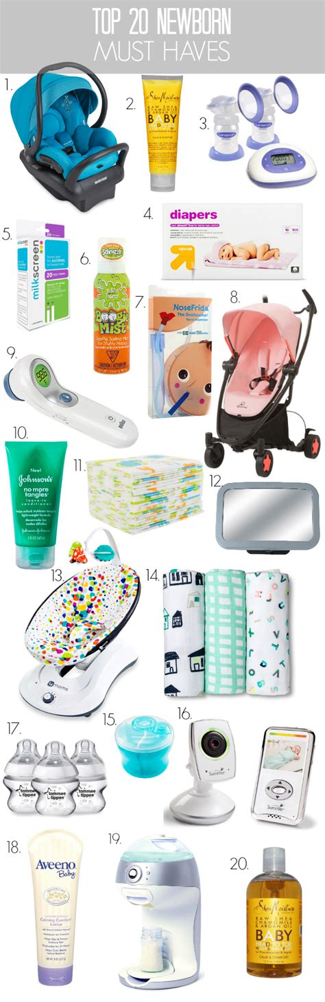 Top 20 Newborn Must Haves Baby Shopaholic Baby List Baby Items