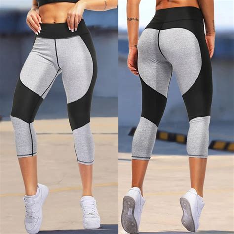 sexy heart shaped capris women sports yoga pants high elastic waist thick material bodybuilding
