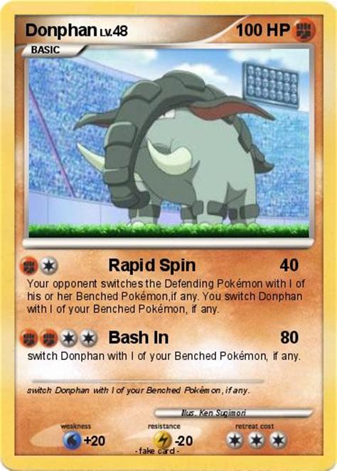 Pokémon Donphan 45 45 Rapid Spin My Pokemon Card