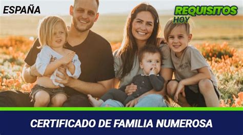 Como Solicitar Un Certificado De Familia Numerosa Guía【2023
