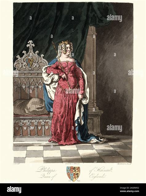 Portrait De Philippa De Hainaut Reine Dangleterre 14e Siècle