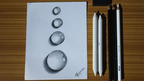 How To Draw 3d Water Drops Pencil Sketch Step By Step Howtodraw