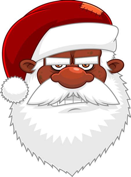 Grumpy Santa Clipart Black
