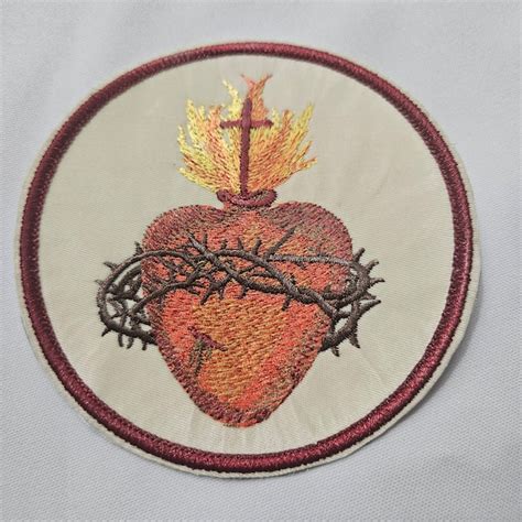 Sacred Heart Patch Etsy