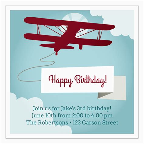 Add a few balloons or streamers and a birthday sign to blank wall space, and you'll keep the focus on baby's big moment. Aviation Birthday Cards Airplane Birthday Invitation Invitations Cards On Pingg Com | BirthdayBuzz