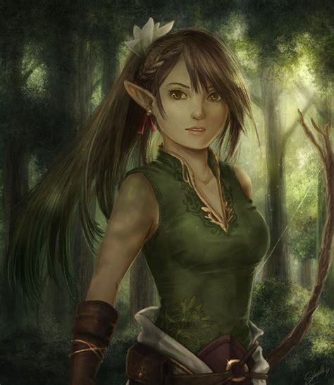 huntress in the woods by dice9633 on deviantart female elf elves fantasy dungeons and