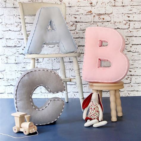 Personalised Initial Letter Shaped Cushion Pastel Fabric Etsy
