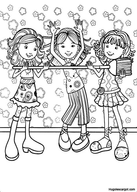 This page is about free printable bff coloring pages for girls,contains colormecrazy.org: Coloring page : Groovy girls danse - Coloring.me