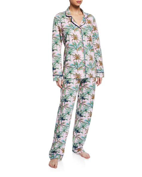 Bedhead Rainbow Palm Classic Pajama Set Neiman Marcus Pajama Set Pajama Pants Bedhead