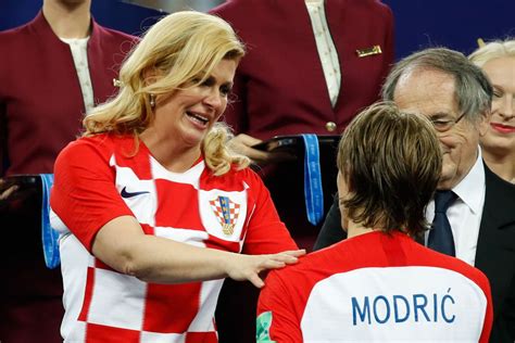 Football shirt, rain, crying, hair ruined, doesn't give a damn, was another one among many comments. Croatia finds World Cup victory in biggest fan: President Kolinda Grabar-Kitarovic, World News ...