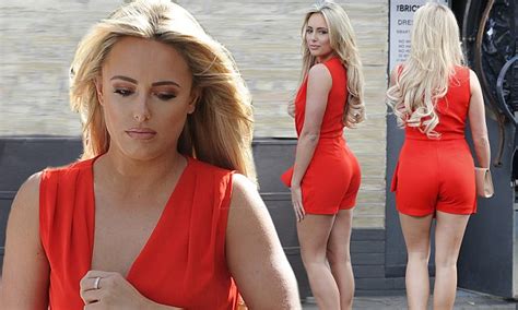 Amber Turner Sizzles In Scarlet Playsuit For Towie Filming Daily Mail