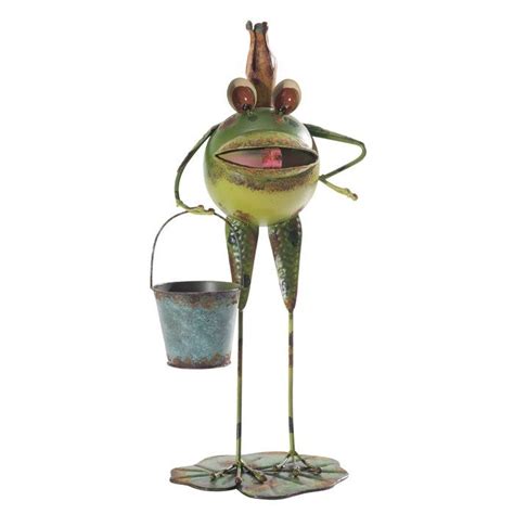 Create A Rustic Wonderland With The Sunjoy Whimsical Frog With Bucket