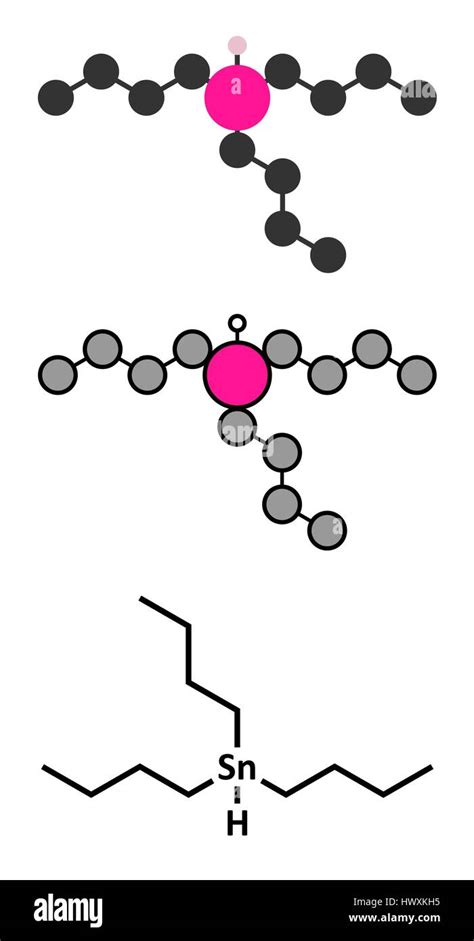 Tributyltin Hydride Molecule Organotin Reagent Used In Organic
