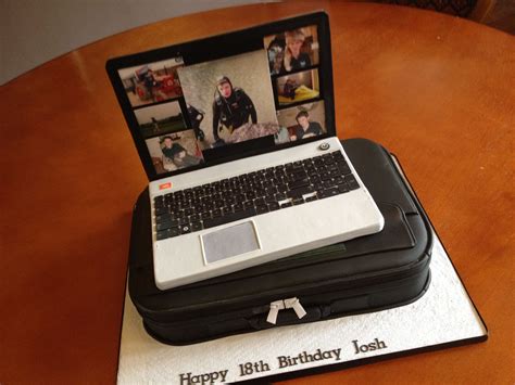The cake and buttercream is all dairy free and serves 15. Laptop Cake! All edible! | Gateau