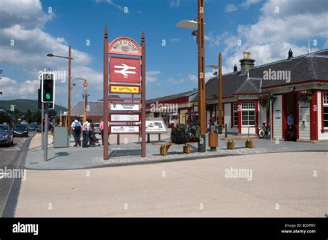 Aviemore Town Centre And Station Aviemore Scotland Stock Photo Alamy
