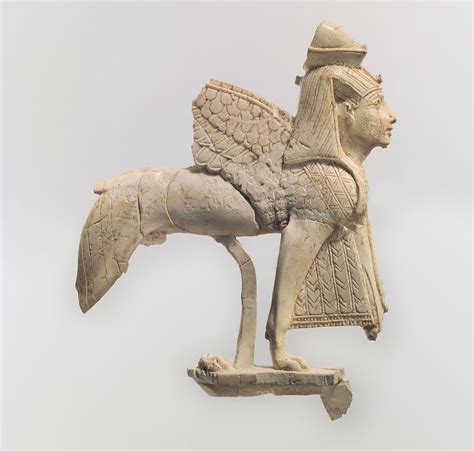 Openwork Furniture Plaque With A Striding Sphinx Assyrian Neo