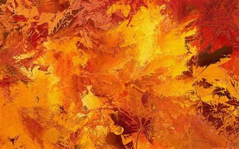 Autumn Leaves Abstract Painting By Dan Sproul