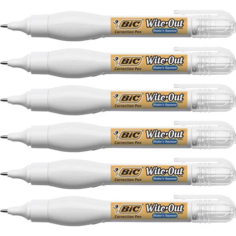 Wite Out Shake N Squeeze Correction Pen Tip Applicator 8 Ml