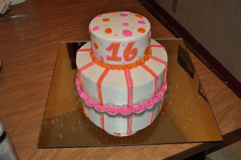 Orange And Pink 16th Birthday Cake 16 Birthday Cake Cake Cake Designs