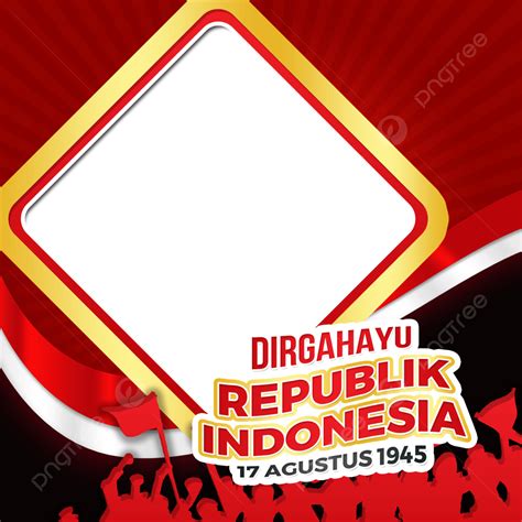 Twibbon Hut Kemerdekaan Indonesia Dengan Latar Bendera Merah Putih