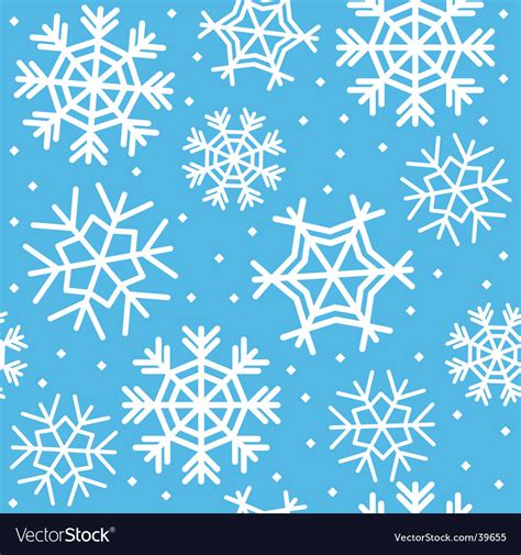 Snowflake Seamless Pattern Royalty Free Vector Image