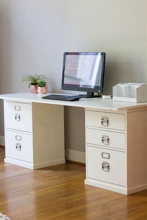 Desk Made With File Cabinets Home Office Filing Cabinet File Cabinet