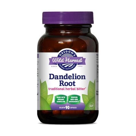Dandelion Root Capsules Organic Natural Health Strategies