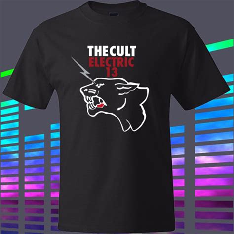New The Cult Electric 13 Logo Rock Band Mens Black T Shirt Size S To