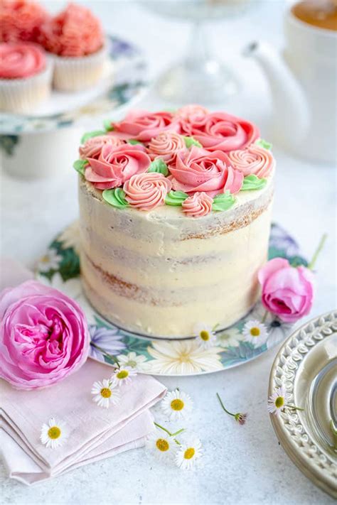 Pink Ombre Cake With Vanilla Buttercream Supergolden Bakes