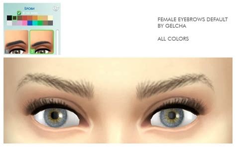 The Sims 4 Custom Content Eyebrows Honpeak