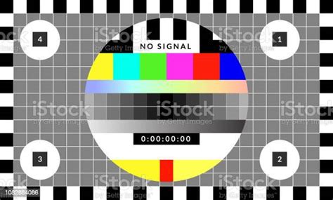 Retro Test Chip Chart Pattern That Was Used For Tv Calibration Stock