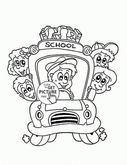 Coloring Bus Pages Printables Printable Wuppsy Buses
