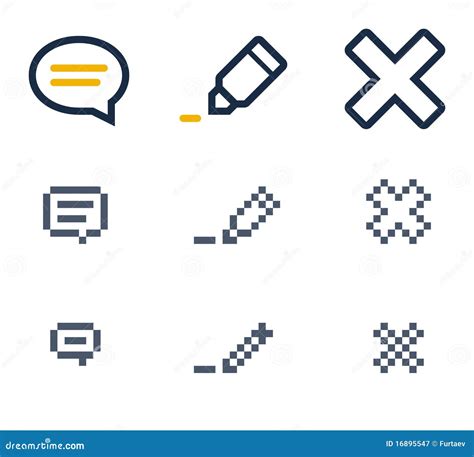 Comment Edit And Delete Icons Stock Vector Illustration Of Delete